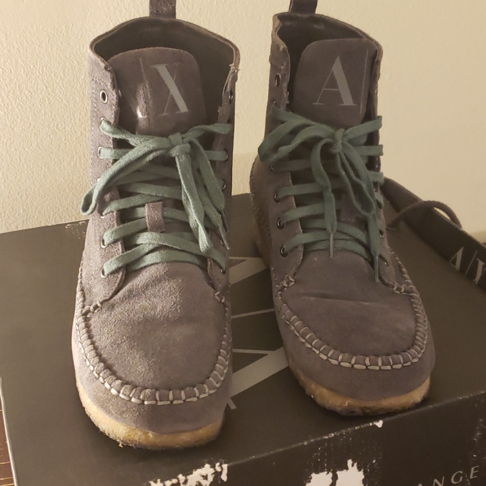 Armani exchange suede boots